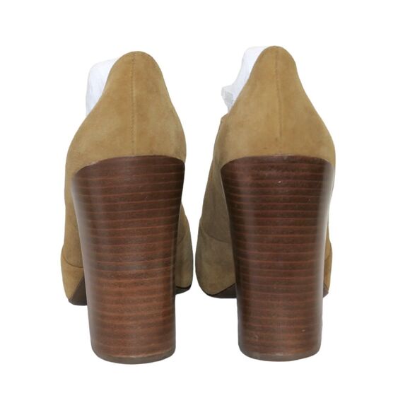 TORY BURCH Sz 9M High Heel 219313 Light Tan  Suede Ankle Booties $375 Retail EUC - Picture 7 of 13